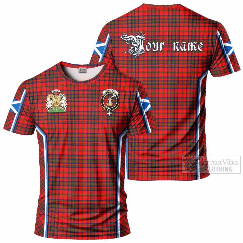 Matheson Tartan Crest T-shirt Scotland Coat of Arm Flag Style - Tartan Vibes Clothing