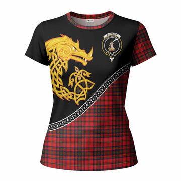 Matheson Tartan Crest Women T shirt Legendary Dragon Knot Half Style