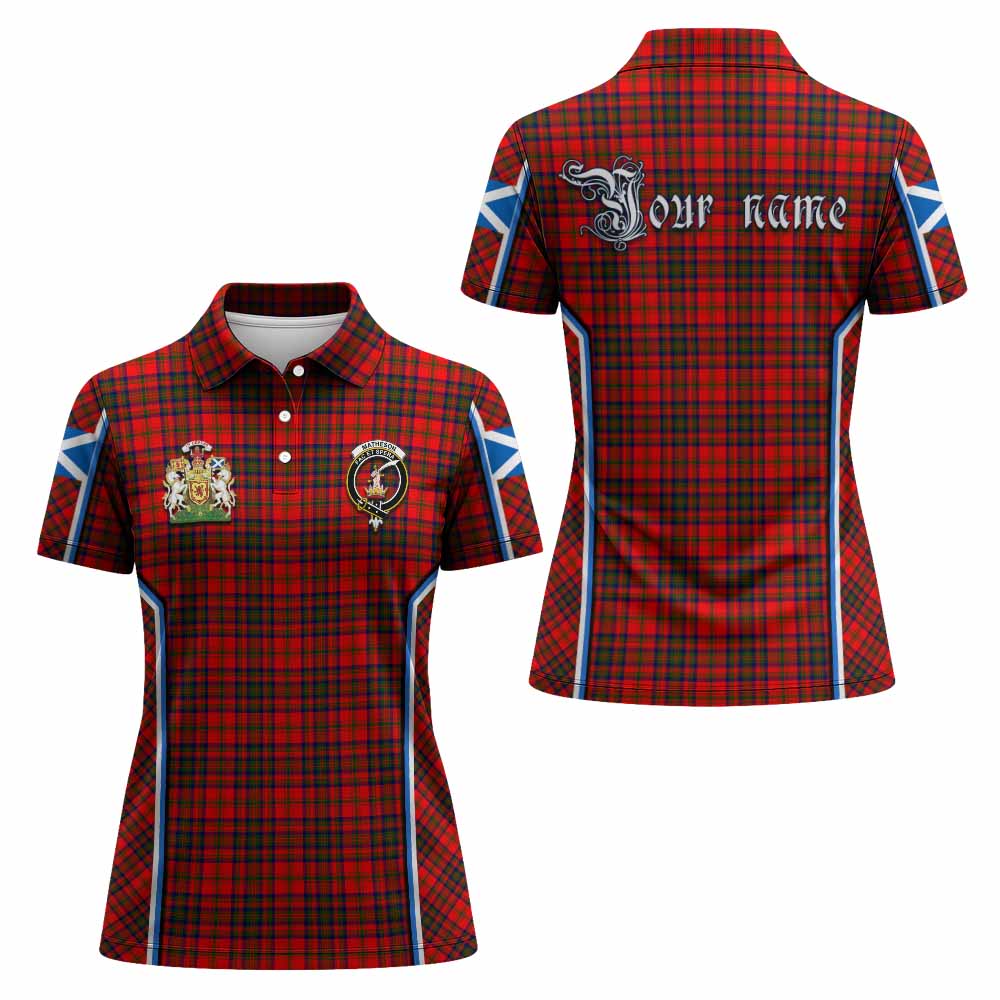 Matheson Tartan Crest Women's Polo Shirt Scotland Coat of Arm Flag Style - Tartan Vibes Clothing