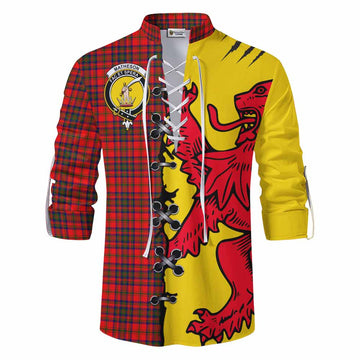 Matheson Tartan Family Crest Ghillie Kilt Shirt Lion Rampant Honor