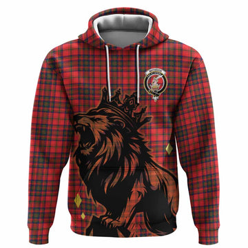 Matheson Tartan Family Crest Hoodie Crowned Lion Roaring