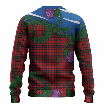Matheson Tartan Family Crest Knitted Sweater Thistle in Minimalism