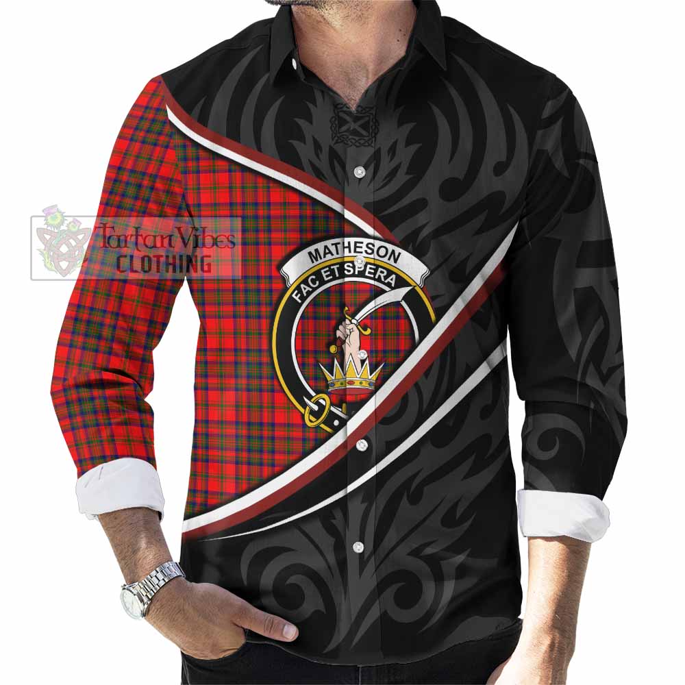 Matheson Tartan Family Crest Long Sleeve Button Shirts Celtic Scottish Thistle Floral - Tartan Vibes Clothing