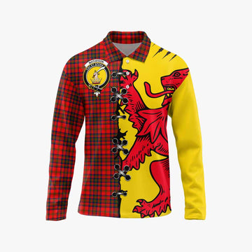 Matheson Tartan Family Crest Long Sleeve Polo Shirt Lion Rampant Honor - Tartan Vibes Clothing