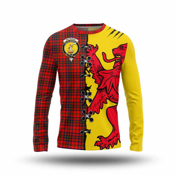 Matheson Tartan Family Crest Long Sleeve T-Shirt Lion Rampant Honor