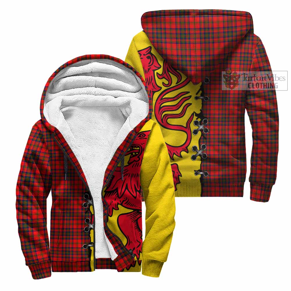 Matheson Tartan Family Crest Sherpa Hoodie Lion Rampant Honor - Tartan Vibes Clothing