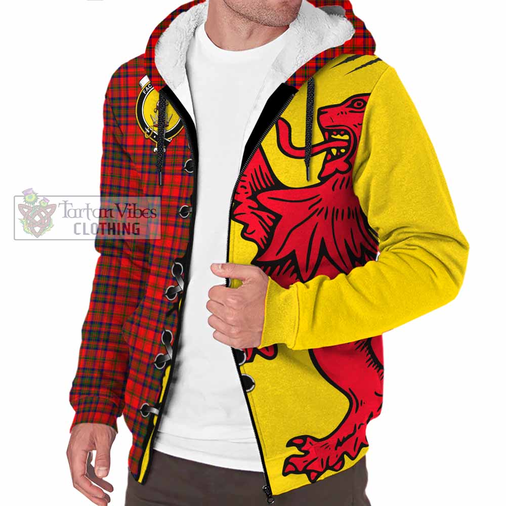 Matheson Tartan Family Crest Sherpa Hoodie Lion Rampant Honor - Tartan Vibes Clothing