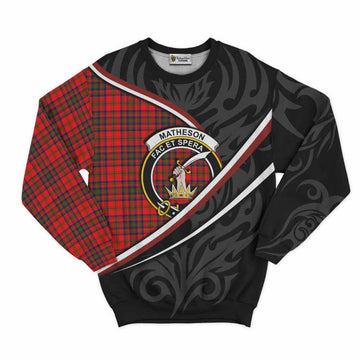 Matheson Tartan Family Crest Sweatshirt Celtic Scottish Thistle Floral - Tartan Vibes Clothing