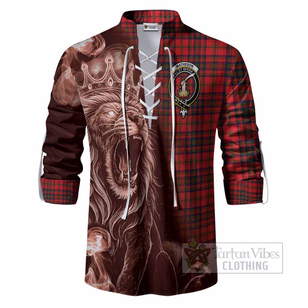 Matheson Tartan Ghillie Shirt Roaring Lion Heritage