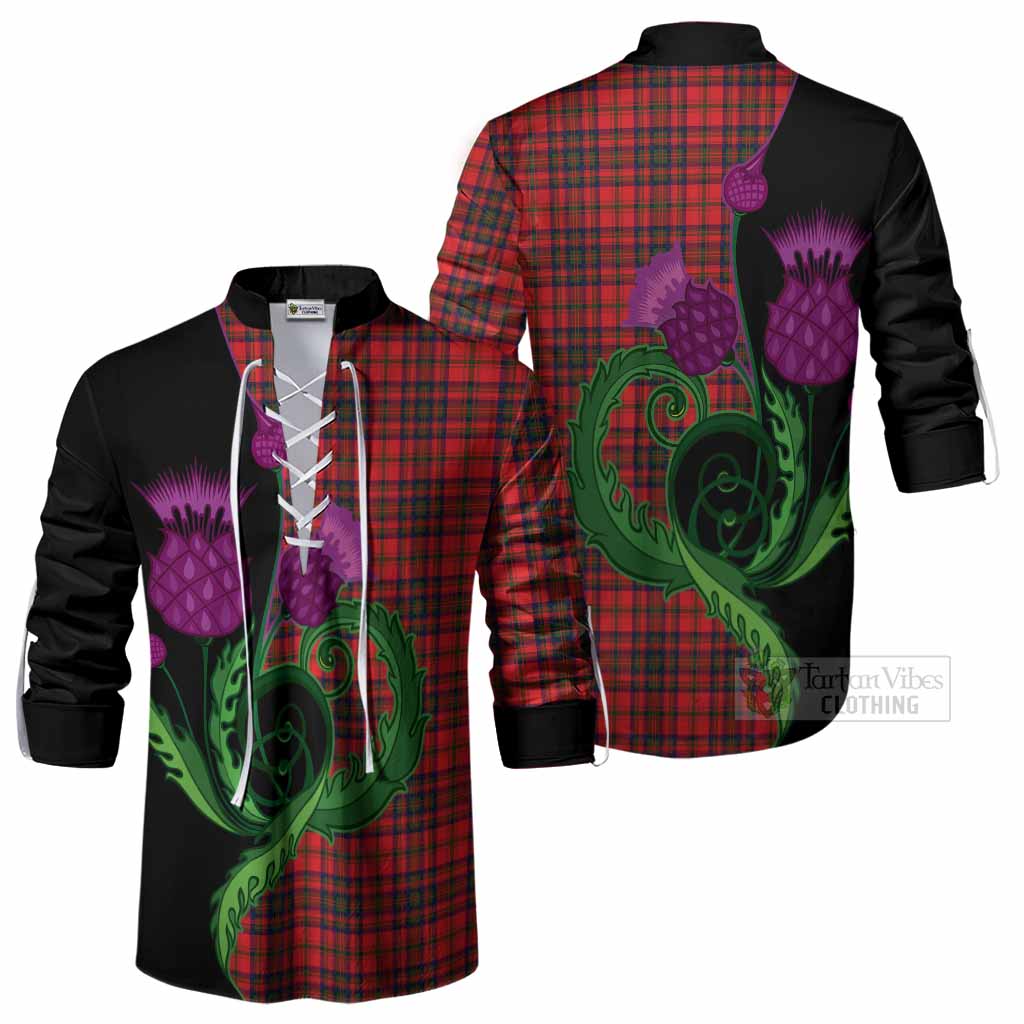 Matheson Tartan Ghillie Shirt Traditional Scottish Thistle