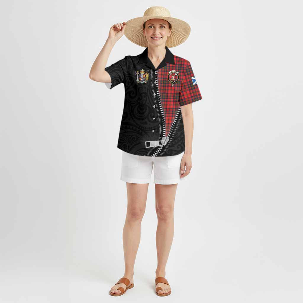 Matheson Tartan Hawaiian Shirt New Zealand Pattern Unique Zipper Stylized