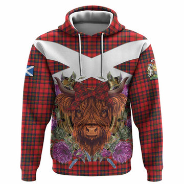 Matheson Tartan Hoodie Scottish Thistle Heilan Coo