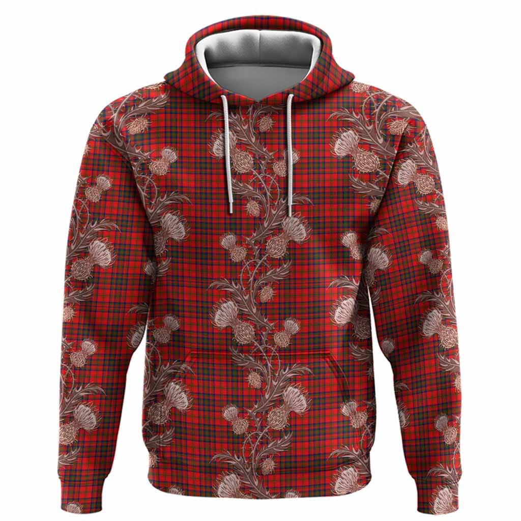 Matheson Tartan Hoodie Seamless Scottish Thistle Flowers