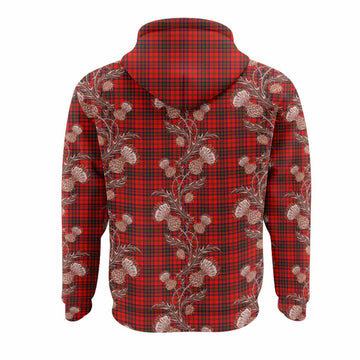 Matheson Tartan Hoodie Seamless Scottish Thistle Flowers