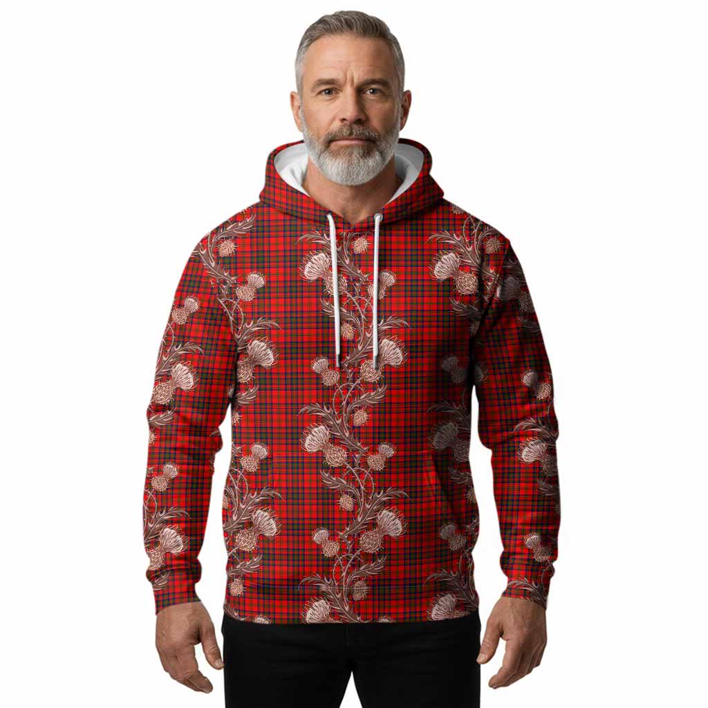 Matheson Tartan Hoodie Seamless Scottish Thistle Flowers