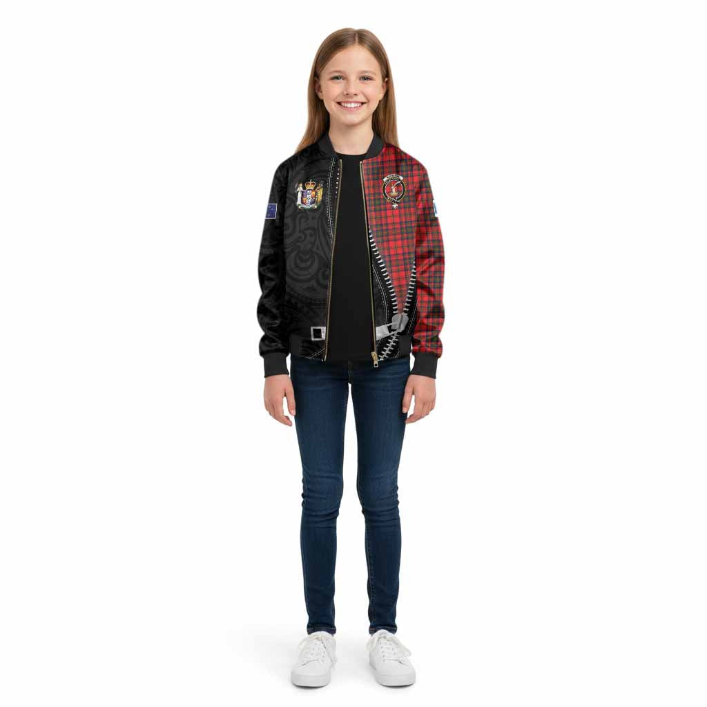 Matheson Tartan Kid Bomber Jacket New Zealand Pattern Unique Zipper Stylized
