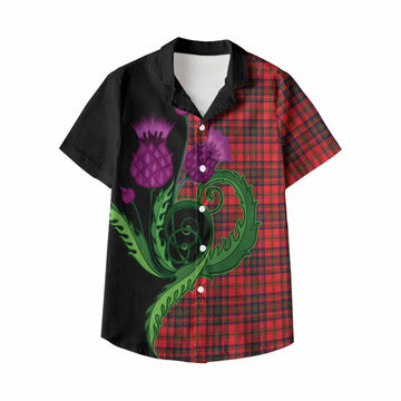 Matheson Tartan Kid Hawaiian Shirt Traditional Scottish Thistle