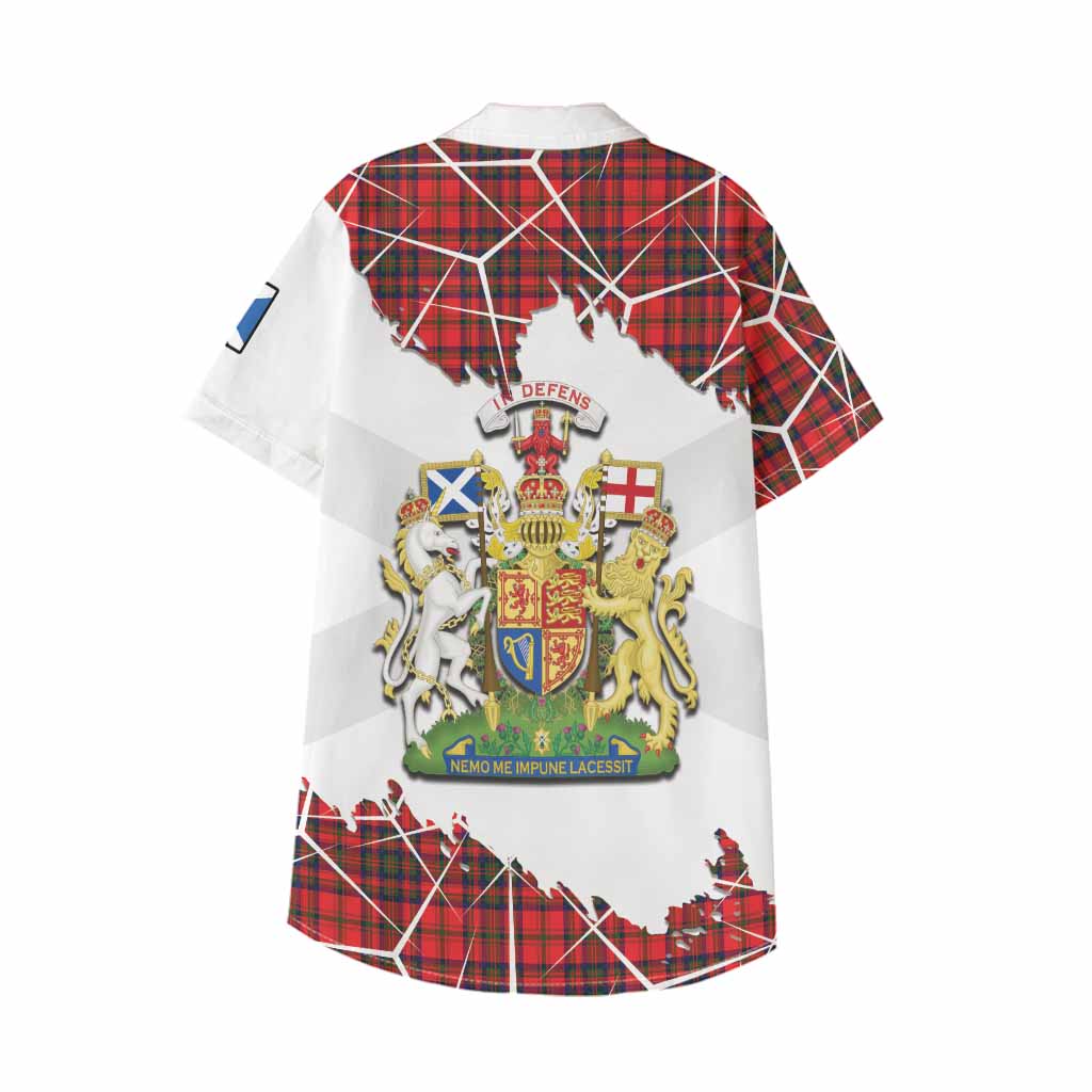 Matheson Tartan Kid Hawaiian Shirt with Family Crest and Lion Rampant Grunge Style