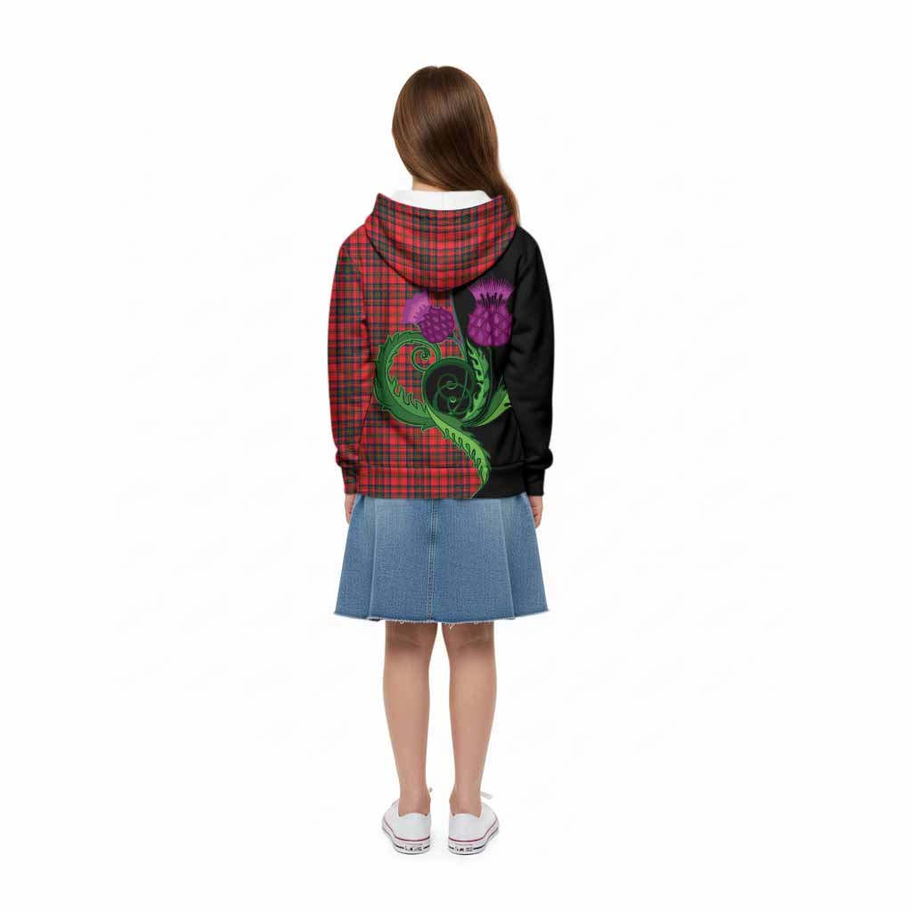 Matheson Tartan Kid Hoodie Traditional Scottish Thistle