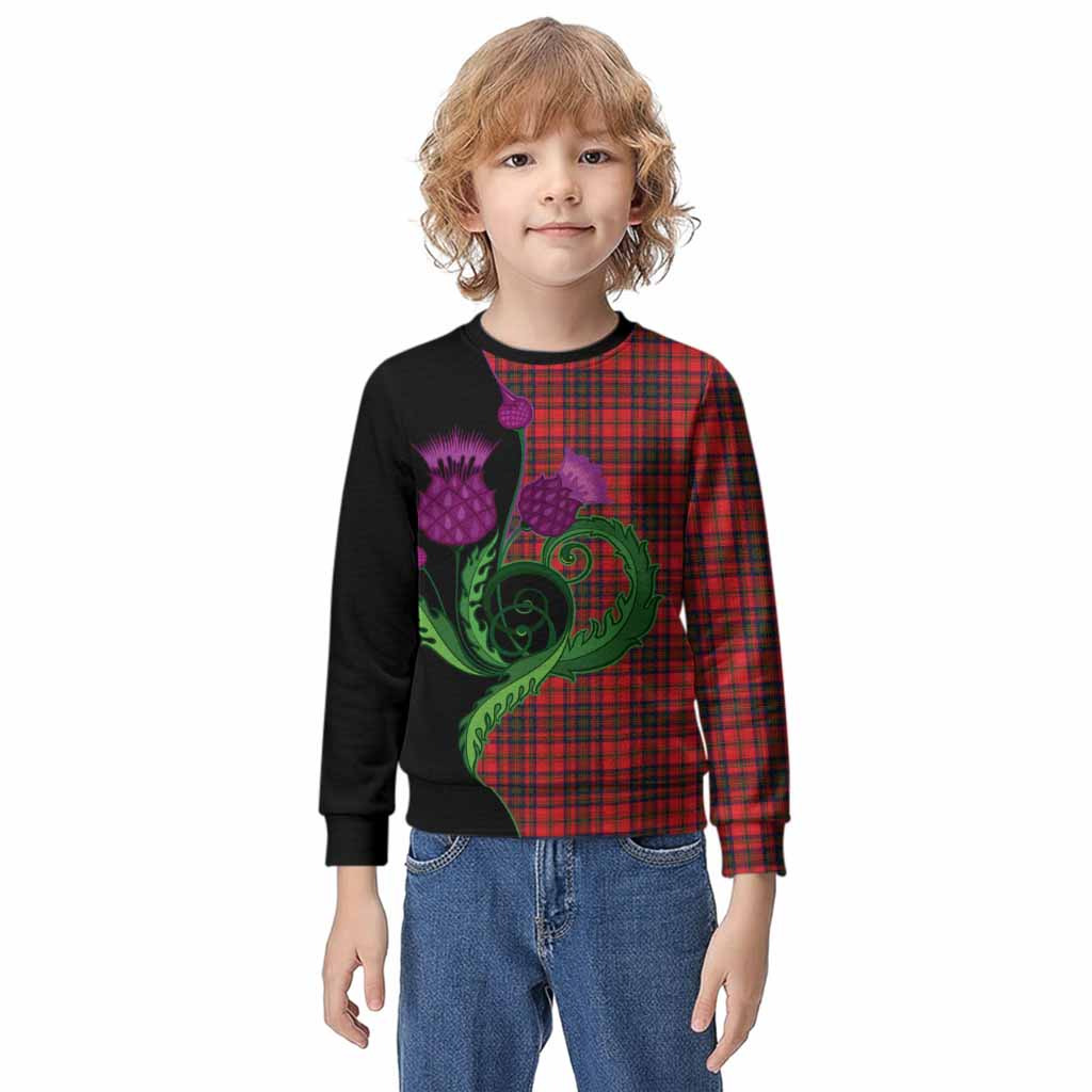 Matheson Tartan Kid Knitted Sweatshirt Traditional Scottish Thistle