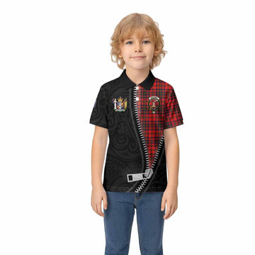 Matheson Tartan Kid Polo Shirt New Zealand Pattern Unique Zipper Stylized