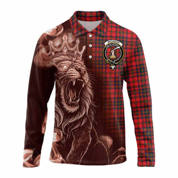 Matheson Tartan Long Sleeve Polo Shirt Roaring Lion Heritage
