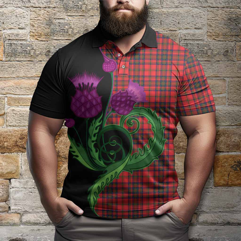 Matheson Tartan Polo Shirt Traditional Scottish Thistle