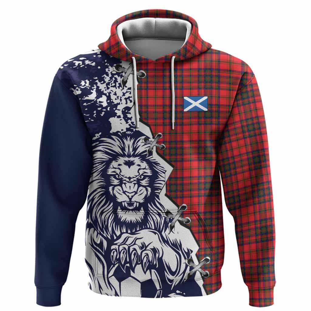 Matheson Tartan Scottish Hoodie Angry Lion With Soccer Ball Style