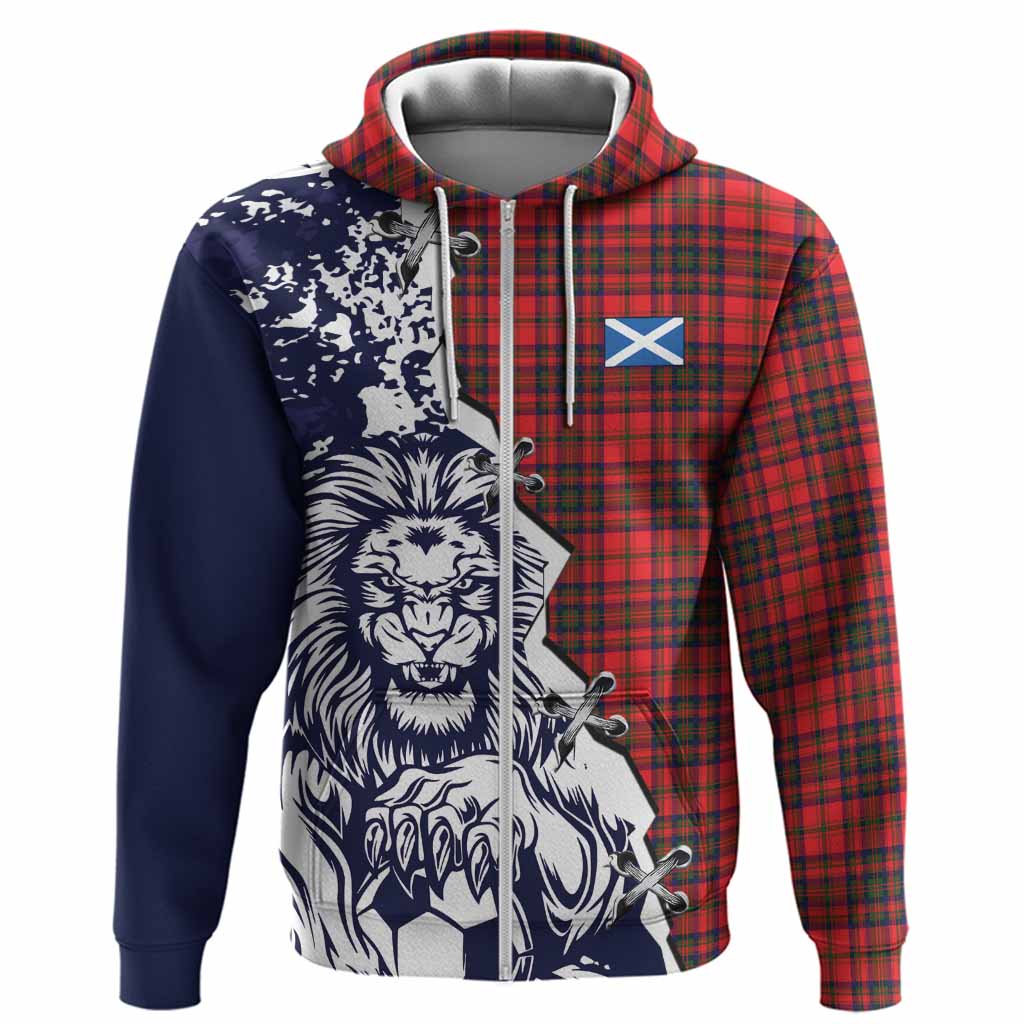 Matheson Tartan Scottish Hoodie Angry Lion With Soccer Ball Style