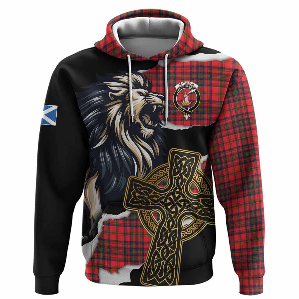 Matheson Tartan Scottish Hoodie Lion Celtic Heritage