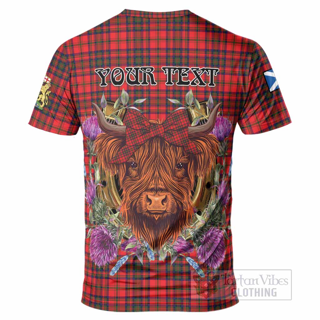 Matheson Tartan T-Shirt Scottish Thistle Heilan Coo
