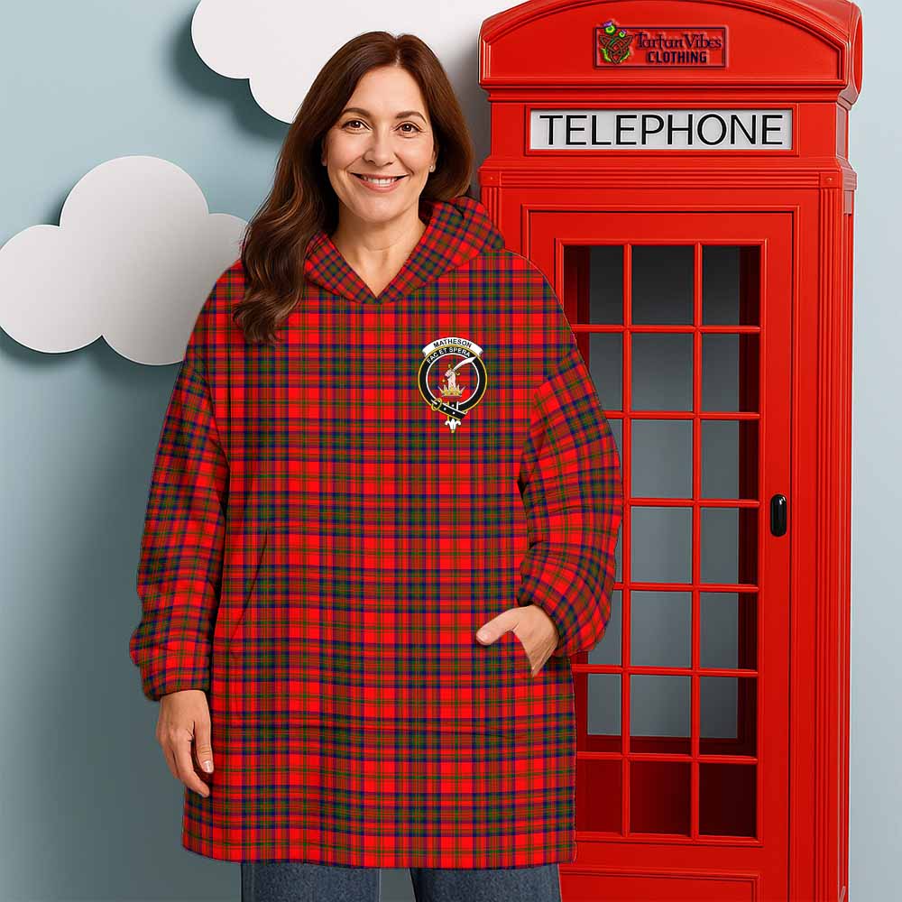 Matheson Tartan Wearable Blanket with Family Crest - Tartan Vibes Clothing