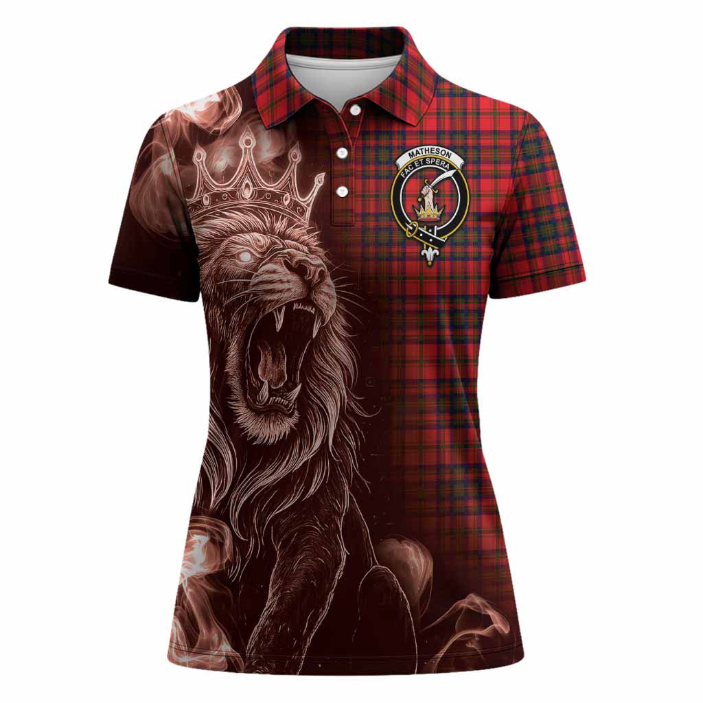 Matheson Tartan Women Polo Shirt Roaring Lion Heritage