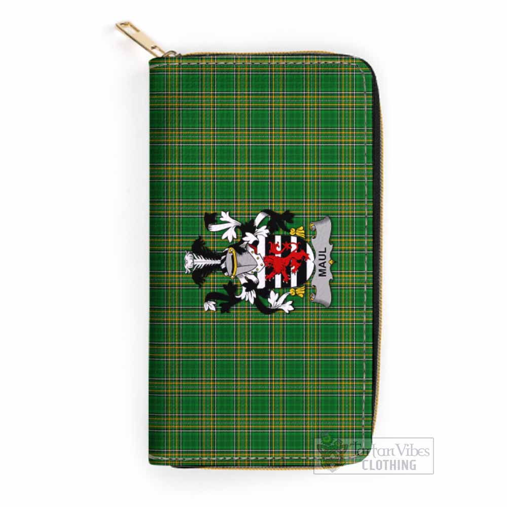Maul Irish Clan Tartan Women's Leather Wallet with Coat of Arms One Size 19.7*10.5*3.5 cm - Tartan Vibes Clothing