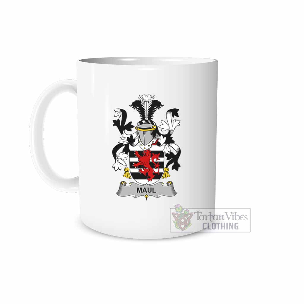Maul Irish Clan Coat of Arms Ceramic Mug White - 2D-tartanvibesclothing