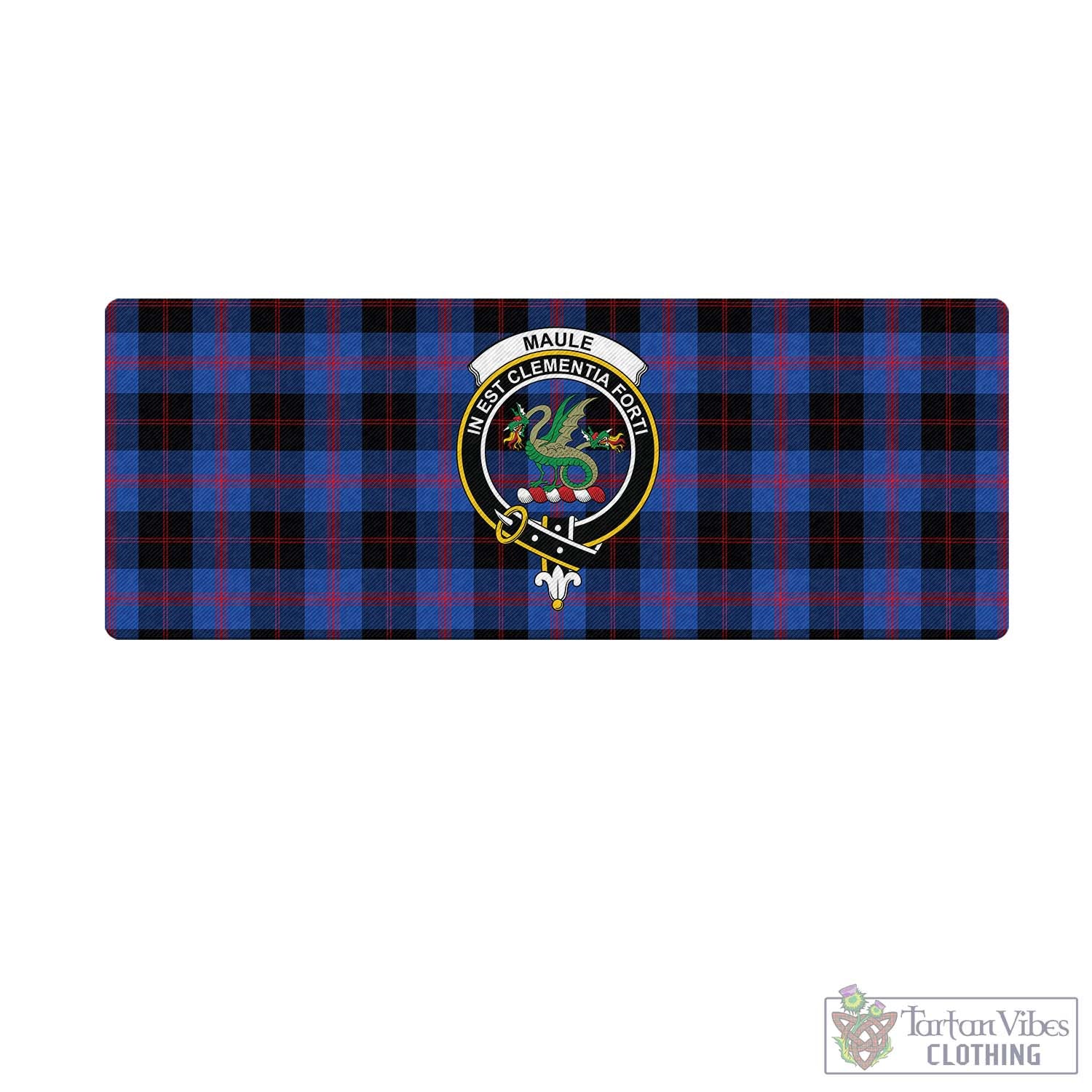 Tartan Vibes Clothing Maule Tartan Mouse Pad with Family Crest