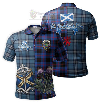 Tartan Vibes Clothing Maule Tartan Polo Shirt Happy St. Andrew's Day Half Tartan Style