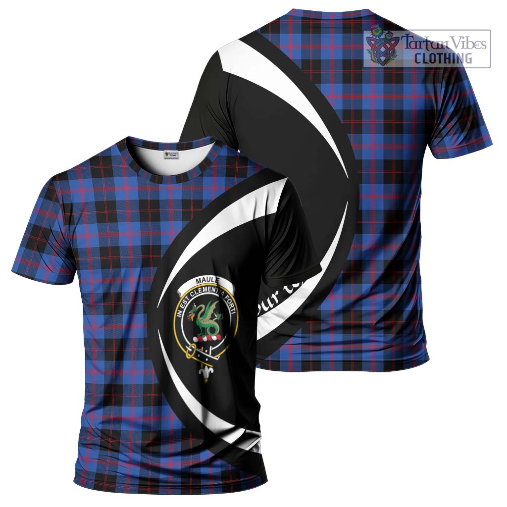 Tartan Vibes Clothing Maule Tartan T-Shirt with Family Crest Circle Style