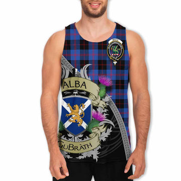 Maule Tartan Family Crest Men's Tank Top Lion Rampant Royal Thistle Shield Celtic Inspired