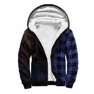 Maule Tartan Family Crest Sherpa Hoodie Alba Gu Brath Be Brave Lion Ancient Style