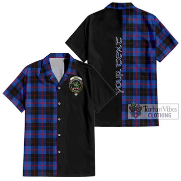 Maule Tartan Hawaiian Shirt with Family Crest and Half Of Me Style