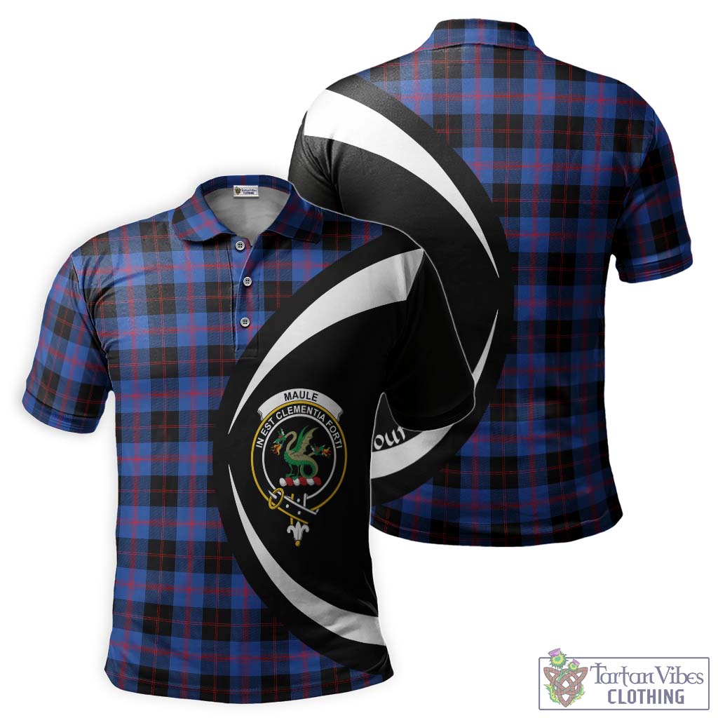 Maule Tartan Men's Polo Shirt with Family Crest Circle Style Kid - Tartan Vibes Clothing
