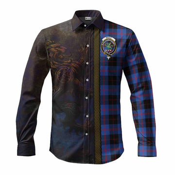Maule Tartan Family Crest Long Sleeve Button Shirt Alba Gu Brath Be Brave Lion Ancient Style