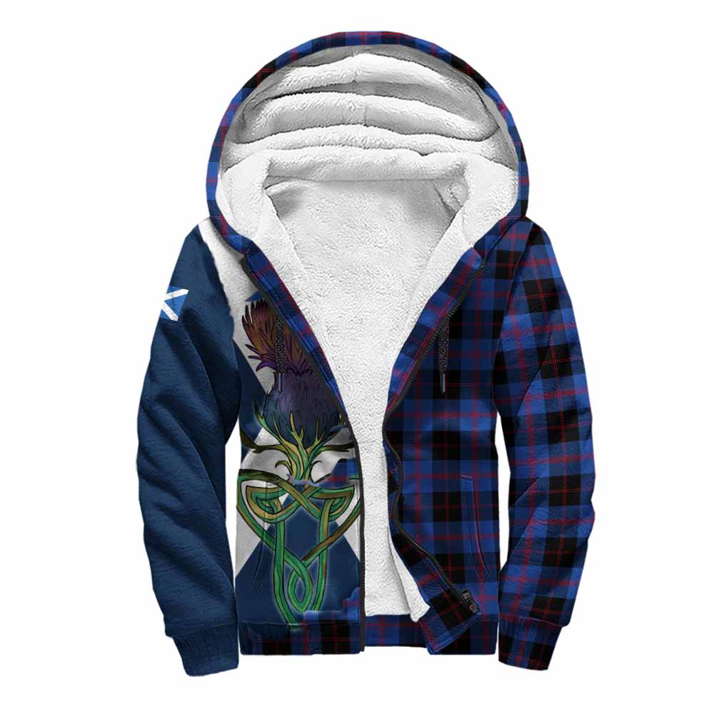Tartan Vibes Clothing Maule Tartan Family Crest Sherpa Hoodie Scottish Thistle Celtic Inspired
