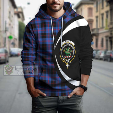 Maule Tartan Hoodie with Family Crest Circle Style Zip Hoodie - Tartan Vibes Clothing