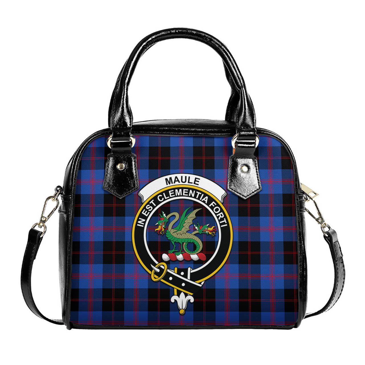 Maule Tartan Shoulder Handbags with Family Crest One Size 6*25*22 cm - Tartanvibesclothing