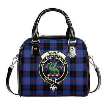 Maule Tartan Shoulder Handbags with Family Crest