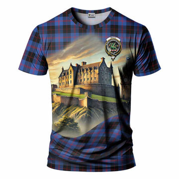 Tartan Vibes Clothing Maule Tartan Family Crest T-Shirt with Scottish Ancient Castle Stype