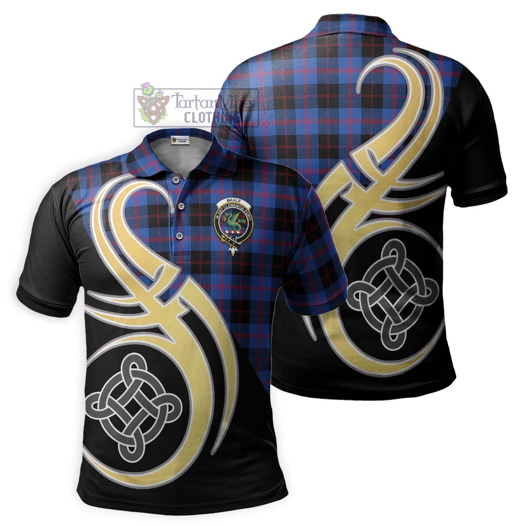Maule Tartan Polo Shirt with Family Crest and Celtic Symbol Style Kid - Tartan Vibes Clothing