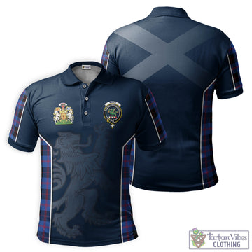 Maule Tartan Men's Polo Shirt with Family Crest and Lion Rampant Vibes Sport Style